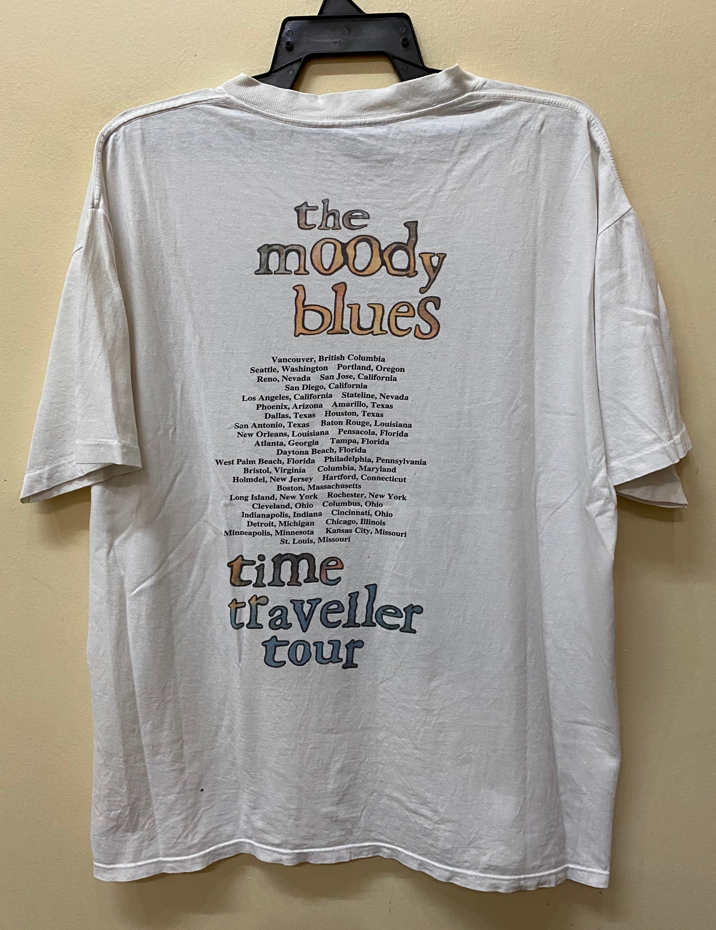 90s The Moody Blues ヴィンテージ Tシャツ Vintage 90s the Moody Blues Time Traveller Tour T Shirt - Etsy
