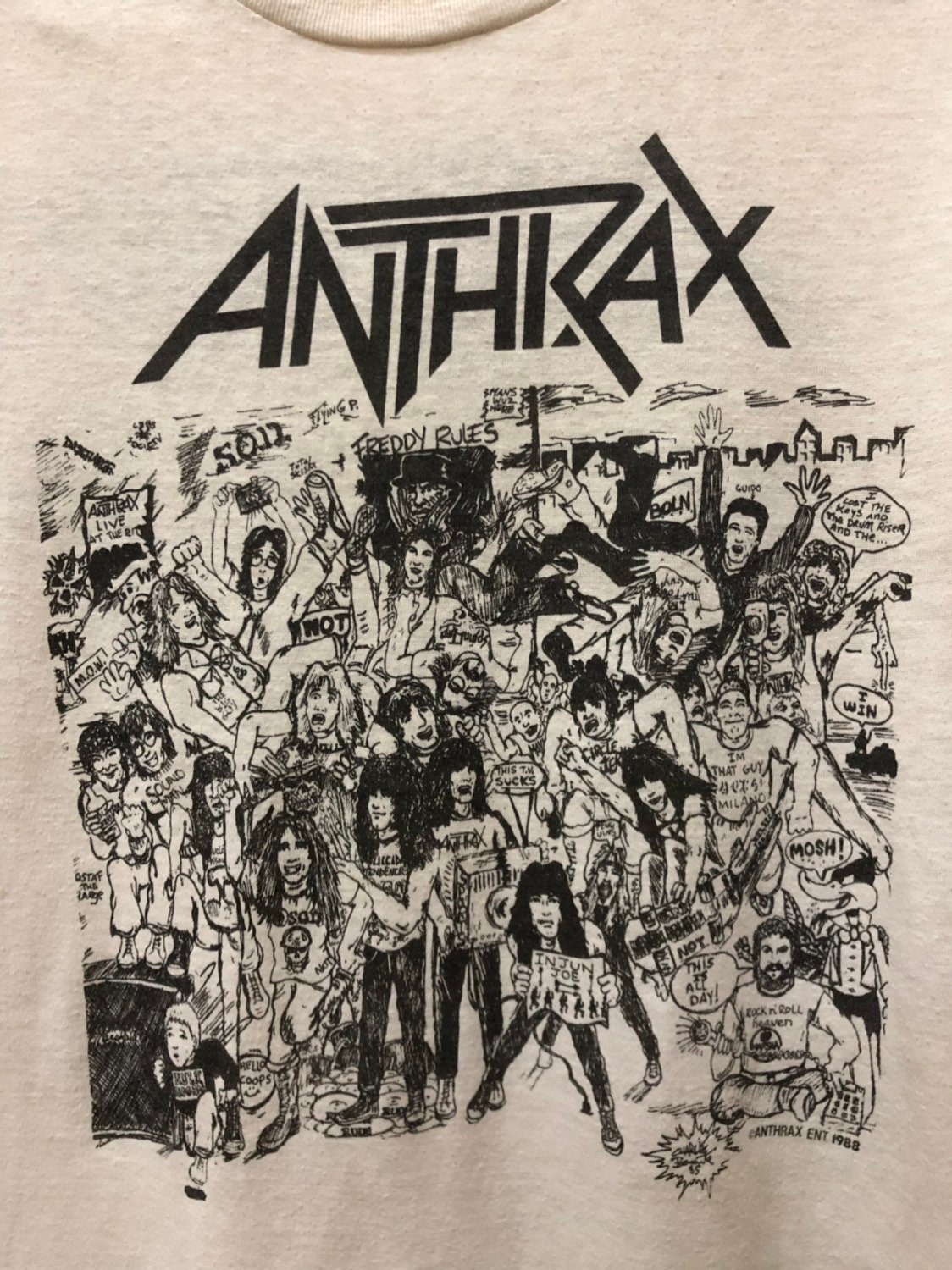 80s Vintage / Anthrax No Frills T-Shirt - Tシャツ・アパレル