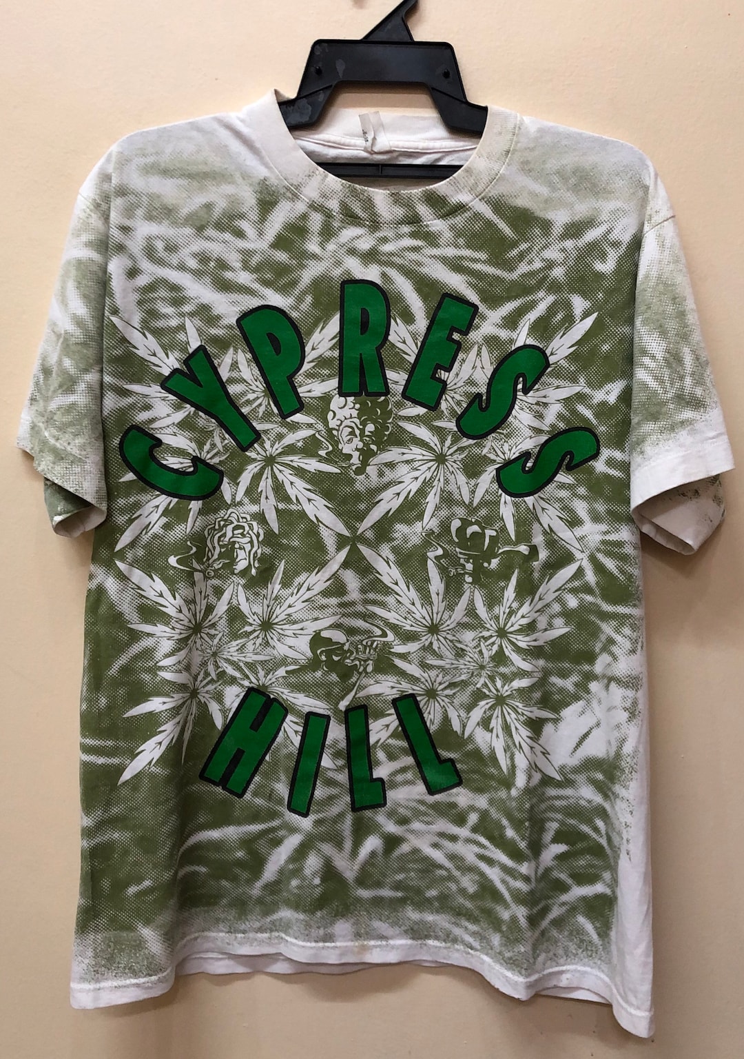 Vintage 90s Cypress Hill T Shirt Mosquitohead All Overprint