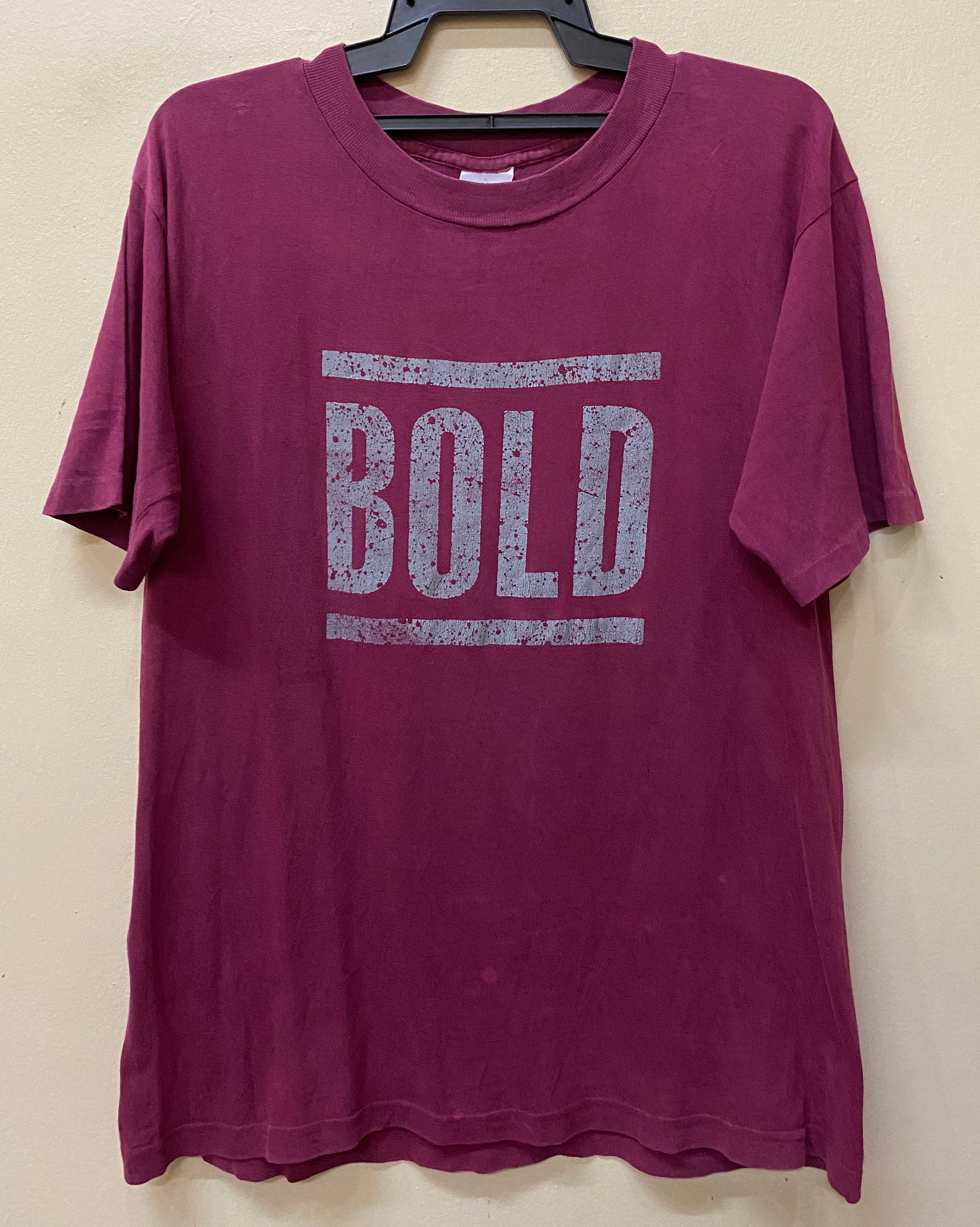 BOLD 90s 背面revelation ロゴTシャツ NAVY Bold revelation records - Gem