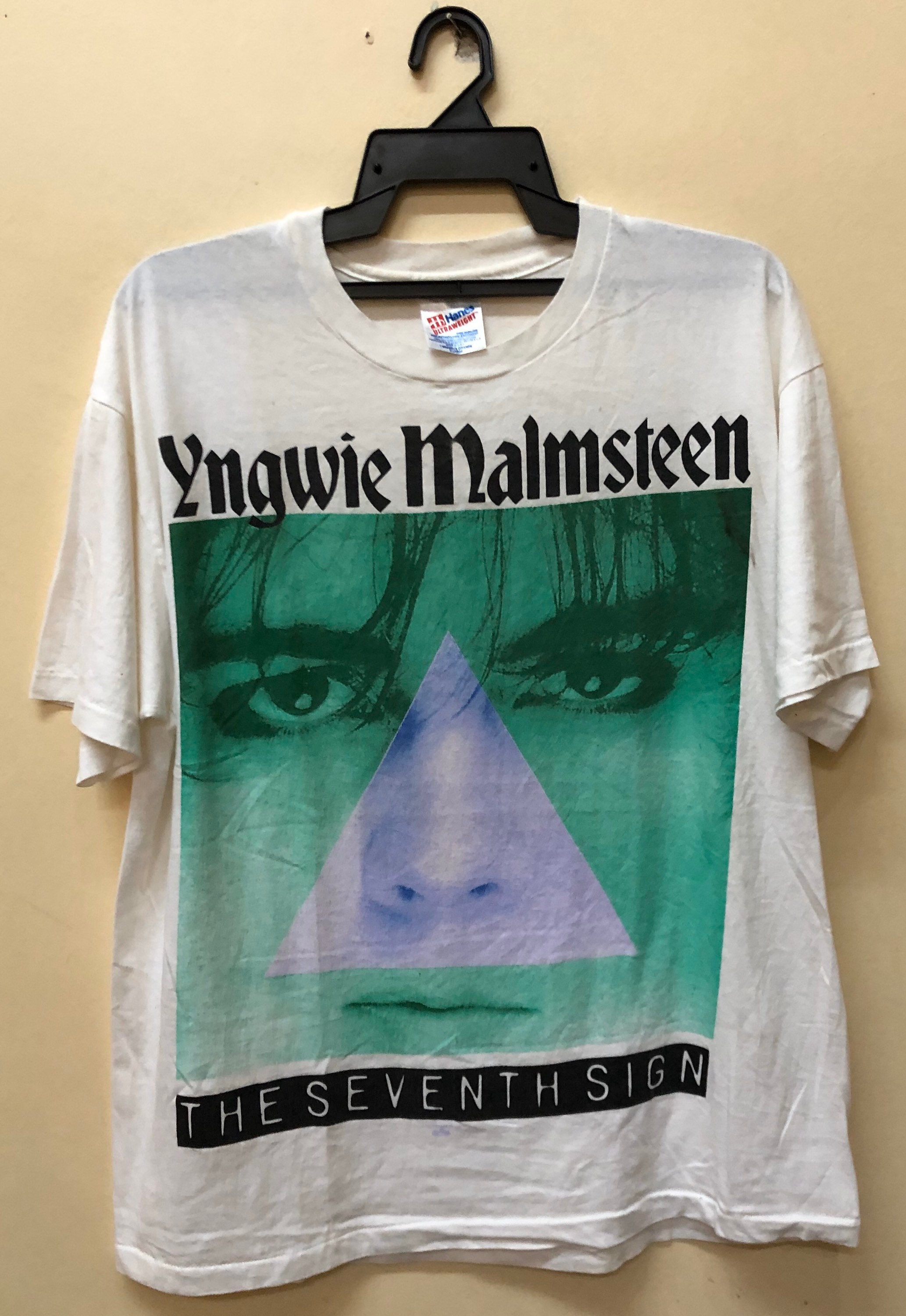 Vintage 90s Yngwie Malmsteen The Seventh Sign tshirt - Etsy 日本