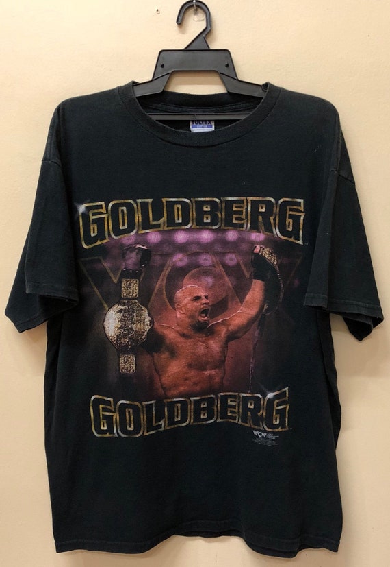Vintage 90s Goldberg WCW WWF Wrestling t shirt sto
