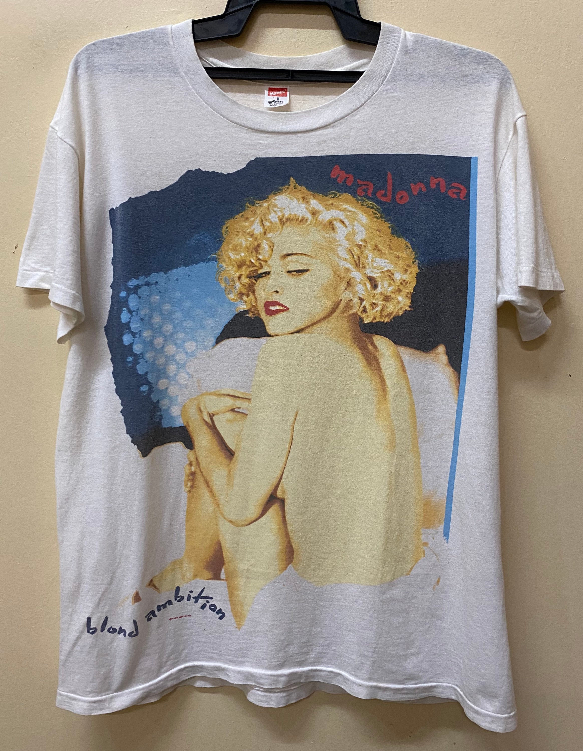 Discover Vintage 90s Madonna Ambition World Tour t shirt