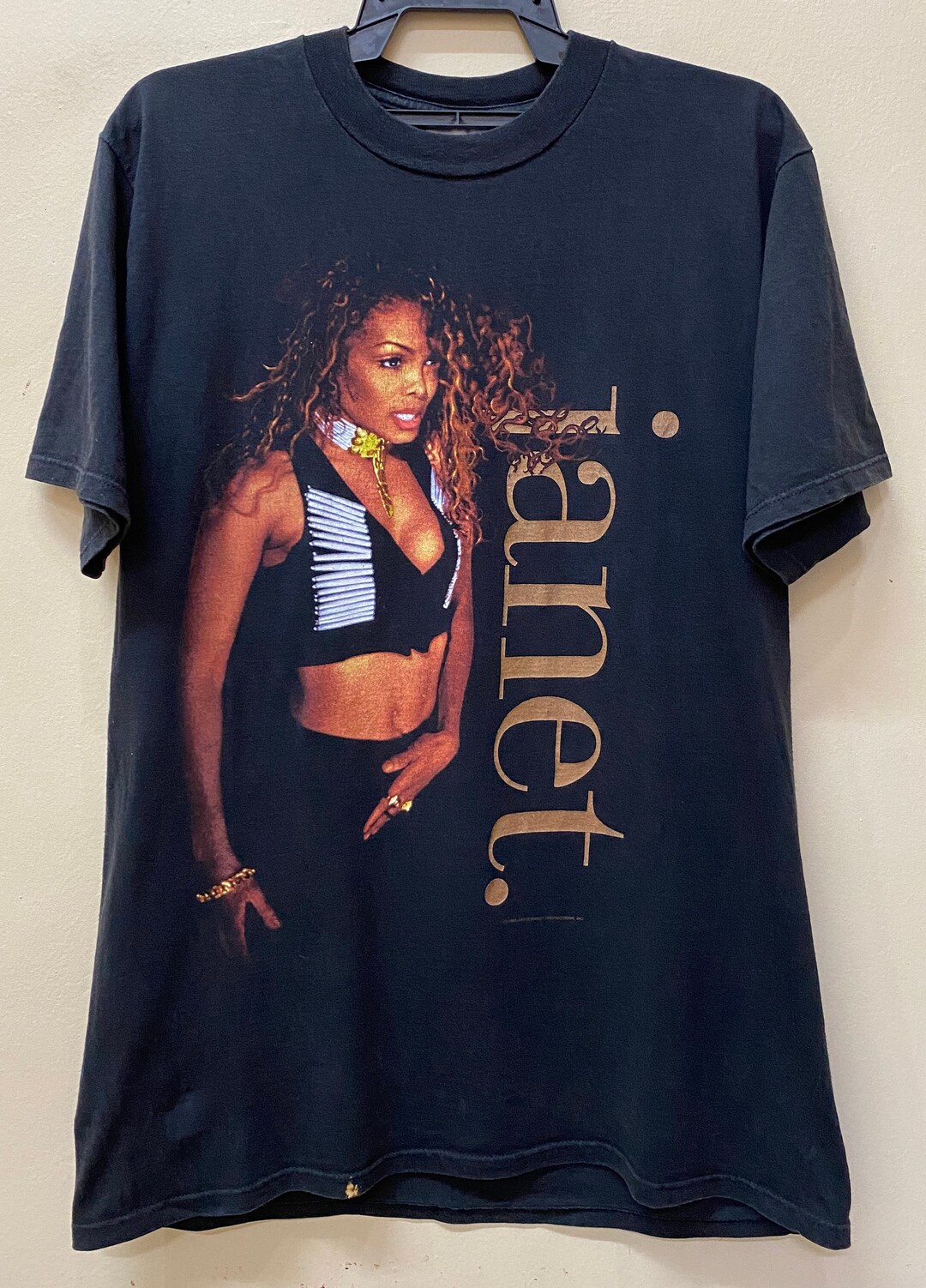 90s JANET JACKSON ツアー プロモ Tシャツ USA製 黒 L-