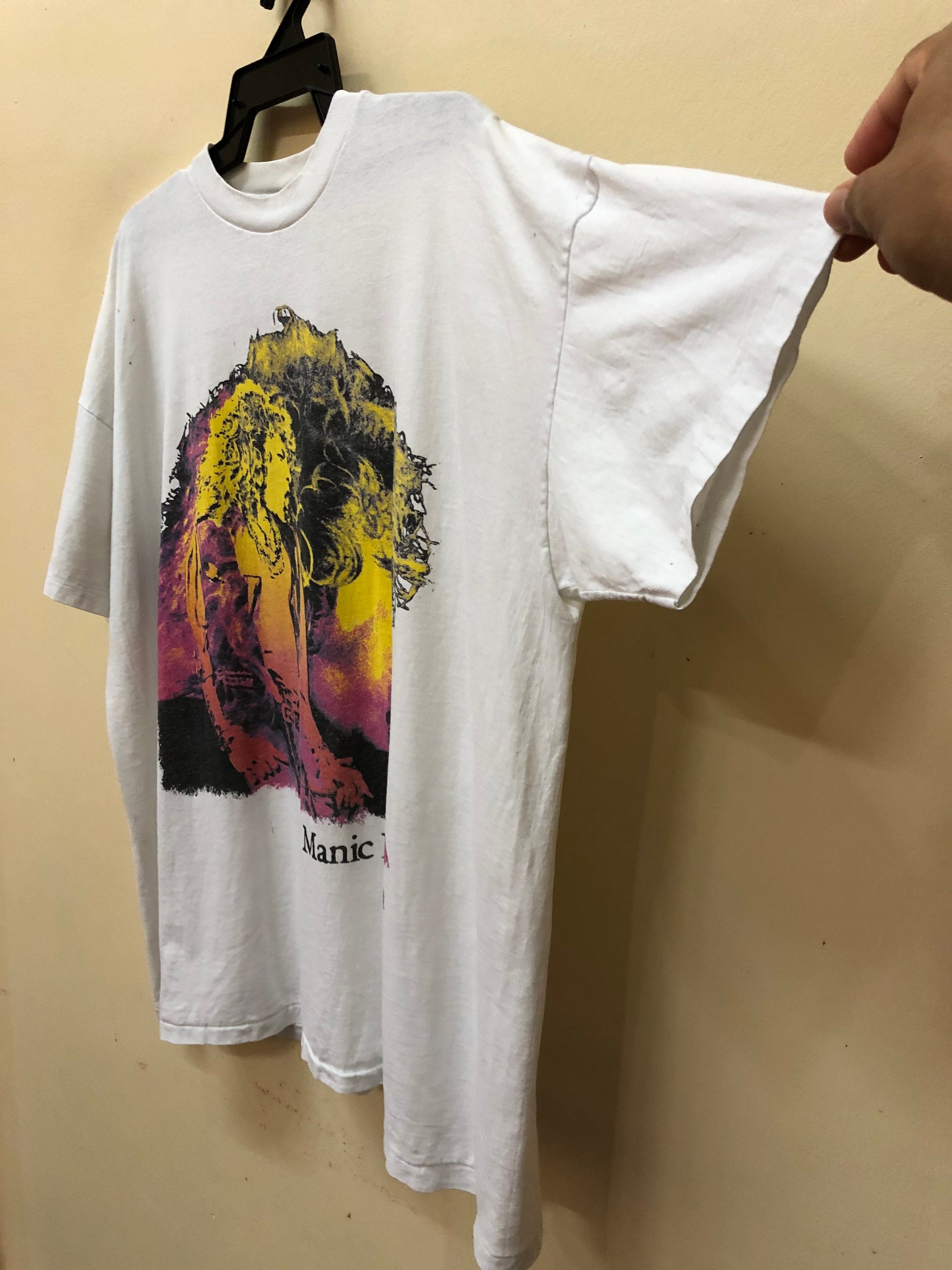 Vintage 90s Manic Nirvana Robert Plant Tour T-shirt - Etsy