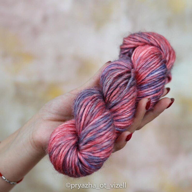 NICE Hand Dyed yarn arm knitting yarn hand dyed yarn Wool Etsy