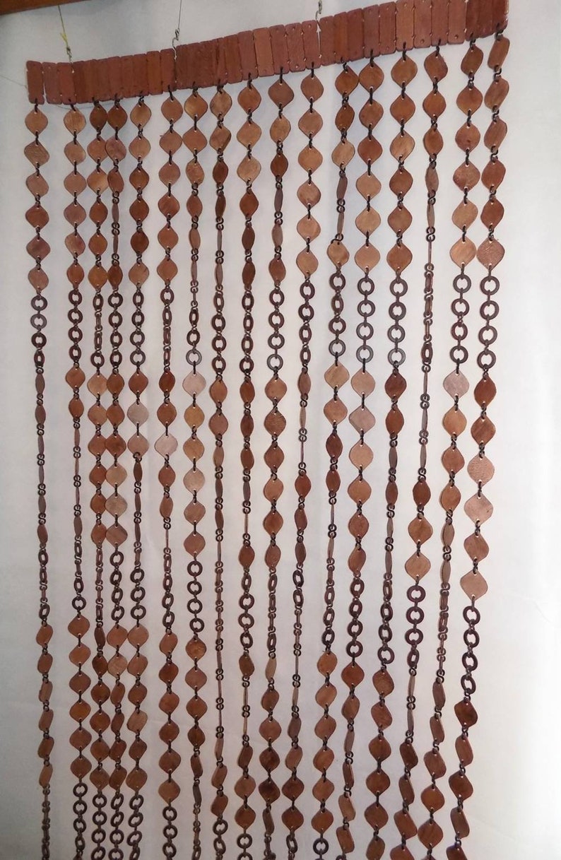 Wooden beaded doorway curtain hand made new