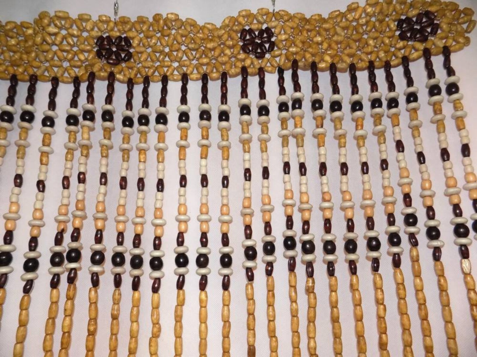 Wooden Beaded Curtain DOOR ROOM DIVIDER Wood Beads Easy Hang Etsy