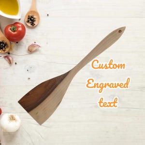 Custom Engraved Wooden Spatula Personalized Kitchen Utensil, Chef Gift