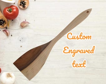Wooden Ukrainian Spatula Personalized Wood Kitchen Utensil, Custom Engraved Chef Mother Gift