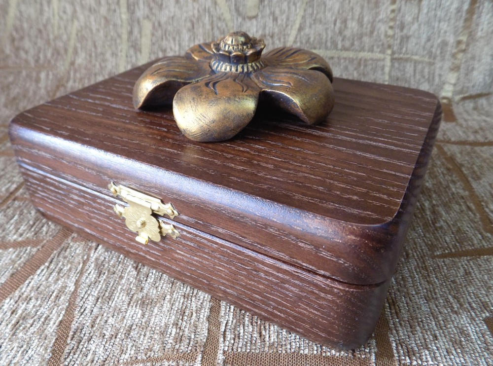 Almacenamiento de la caja de joyas artesanal de madera Bonito | Etsy