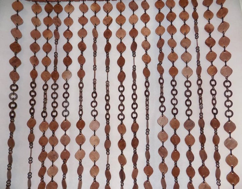 Wooden beaded doorway curtain hand made new