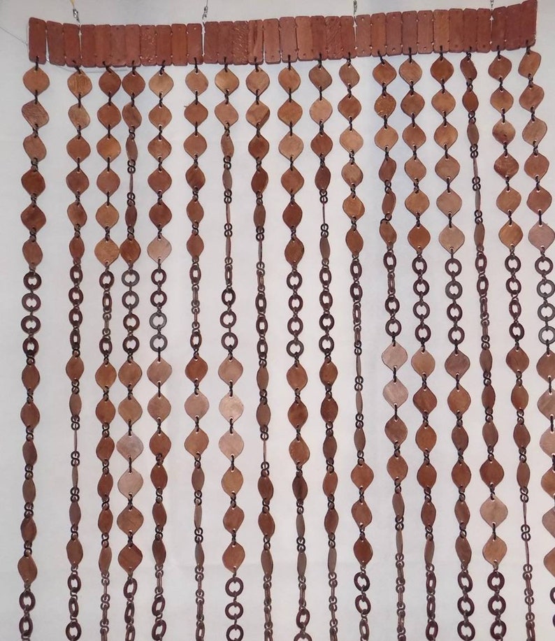 Wooden beaded doorway curtain hand made new