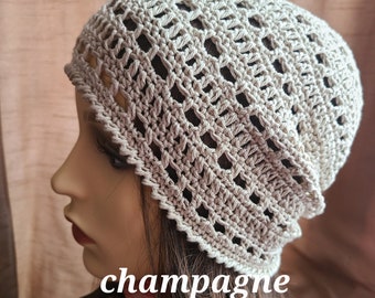 Summer Slouchy Beanie Women Crochet Hat