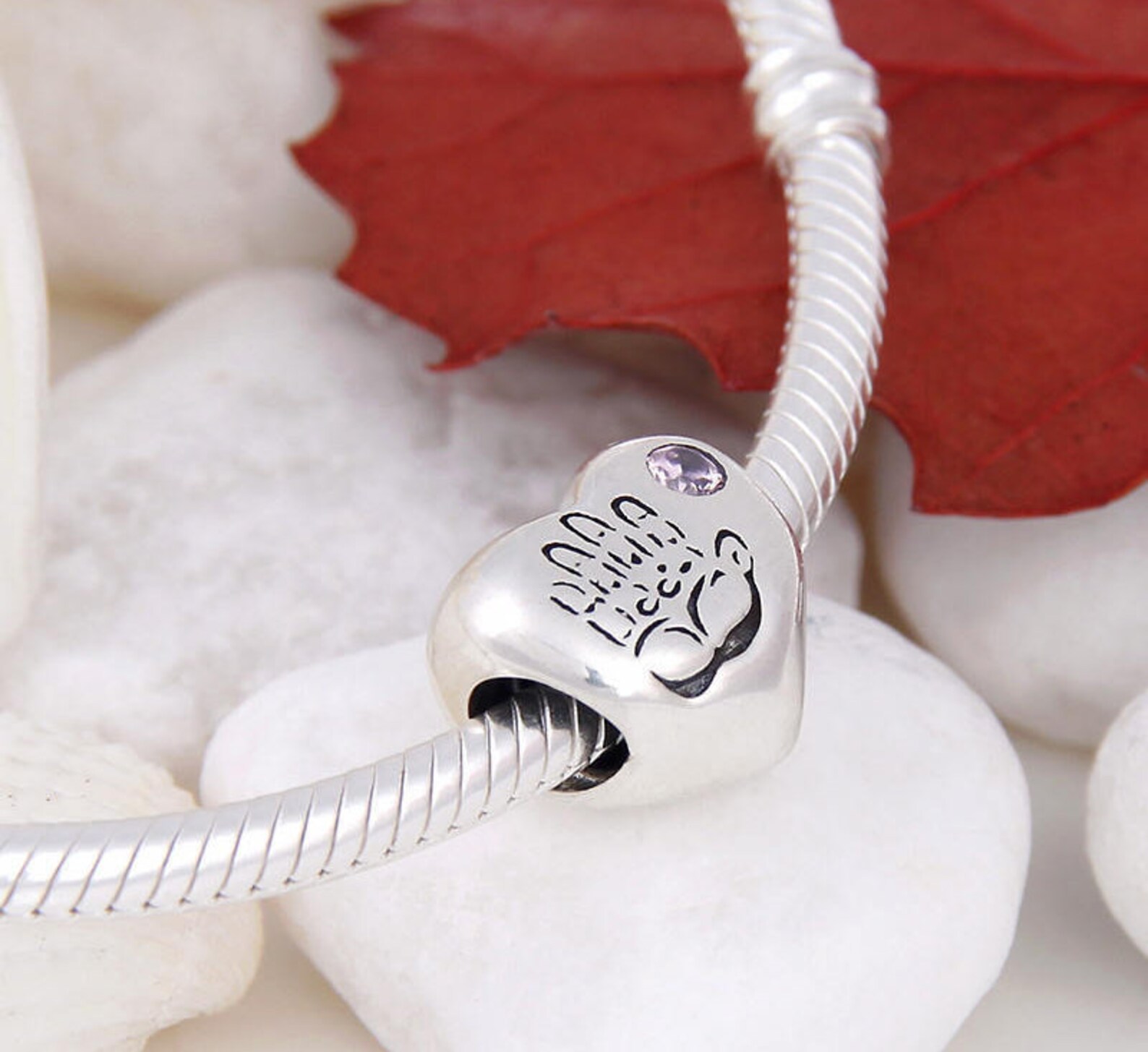 Baby Girl Heart Charm Its a Girl Charm 100 Sterling Silver Etsy