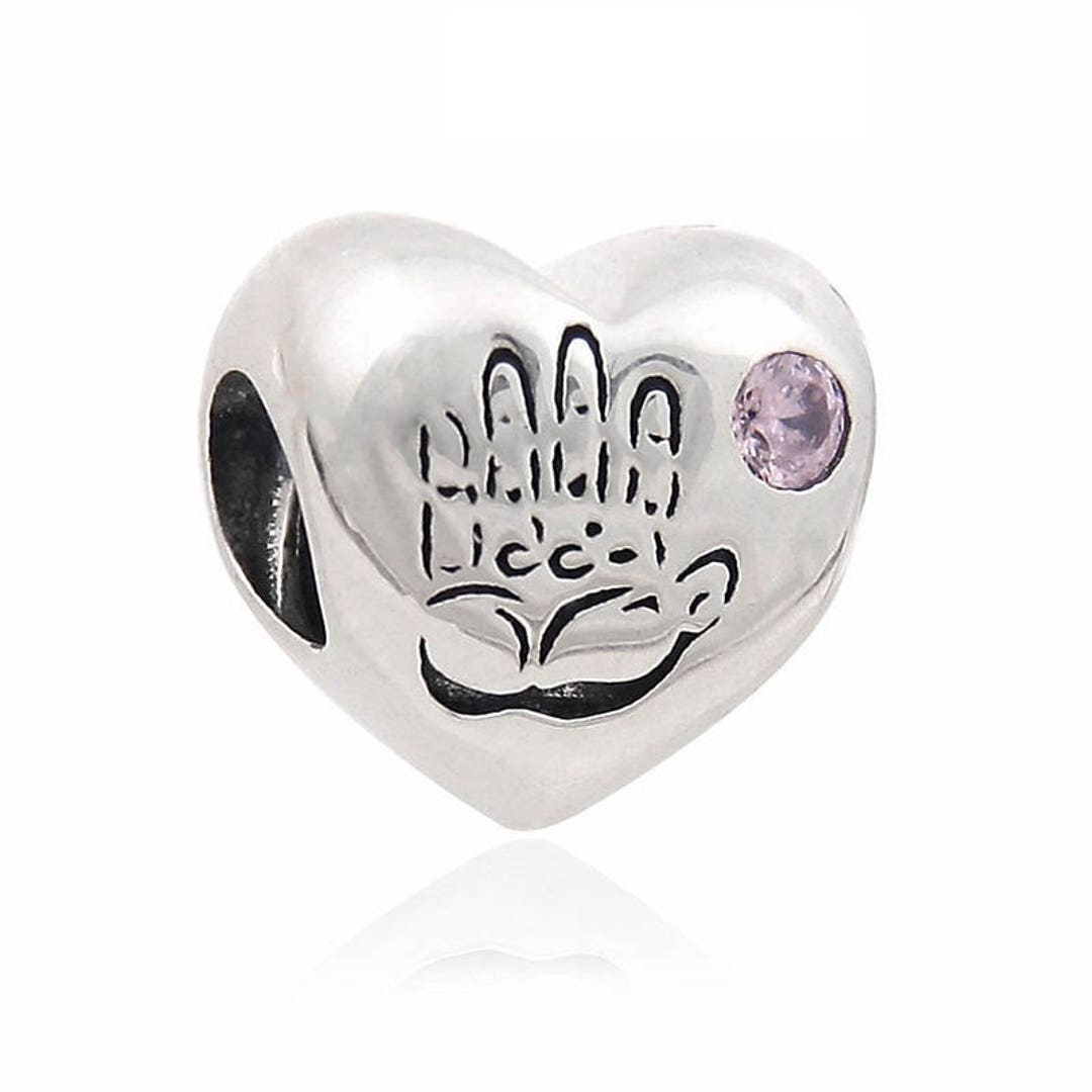 Baby Girl Heart Charm Its a Girl Charm 100 Sterling Silver Etsy