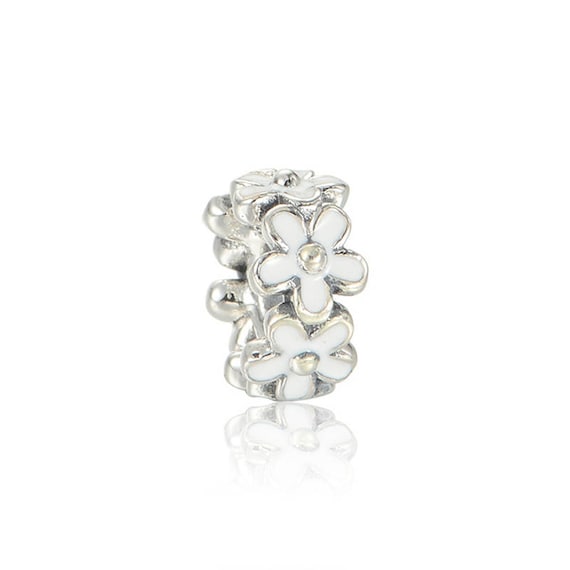 European Original 925 Sterling Silver Darling Daisy Stud Earrings for Women White Enamel Flower Earring sterling-silver-jewelry