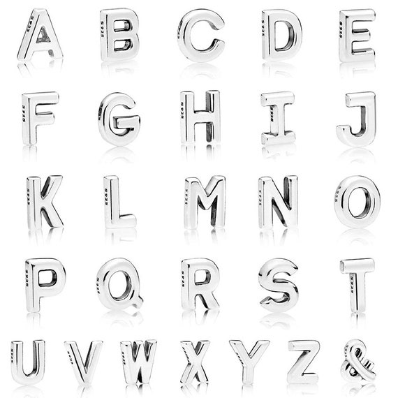 Letra del A-Z Carácter Petites Medallones Charms Etsy España