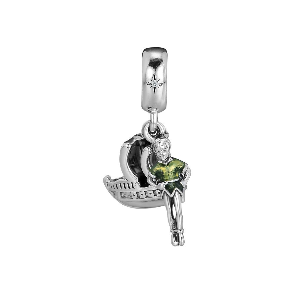 Disney Peter Pan and Ship Dangle Charm 100% 925 - Etsy