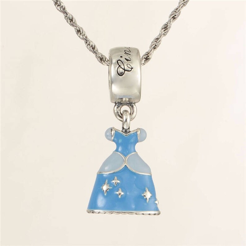Disney Cinderella's Dress Charm 100 925 Sterling Silver Etsy