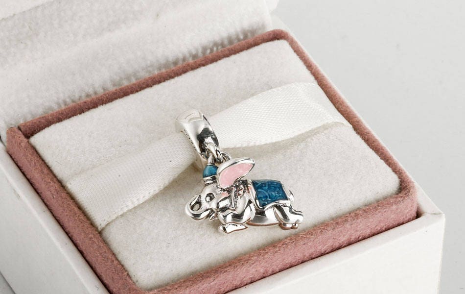 Disney Parks Flying Dumbo Charm 925 