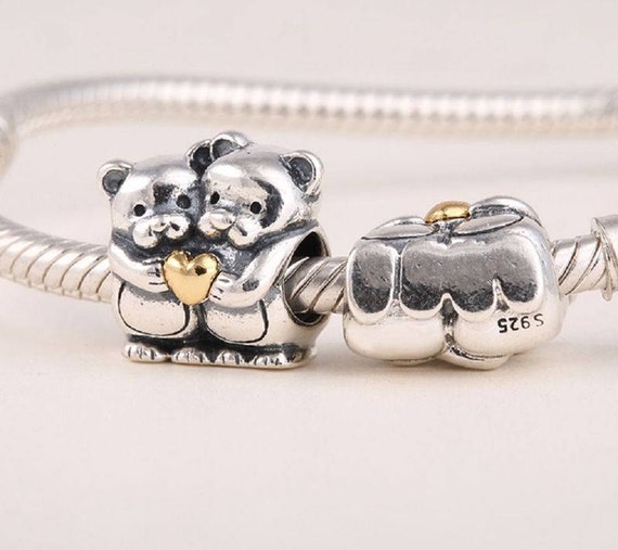 38mm Silver Yellow Plated Teddy Bear Charm 38mm Silver Yellow Plated Teddy Bear Charm