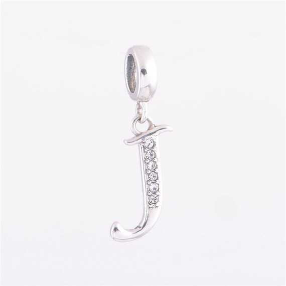 Alphabet Letter J Dangle Pendant Charm 100 925 Sterling Image 0
