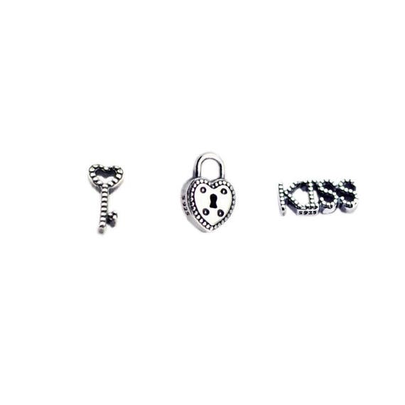 Love Lock Kiss Key Petites Charms 100 