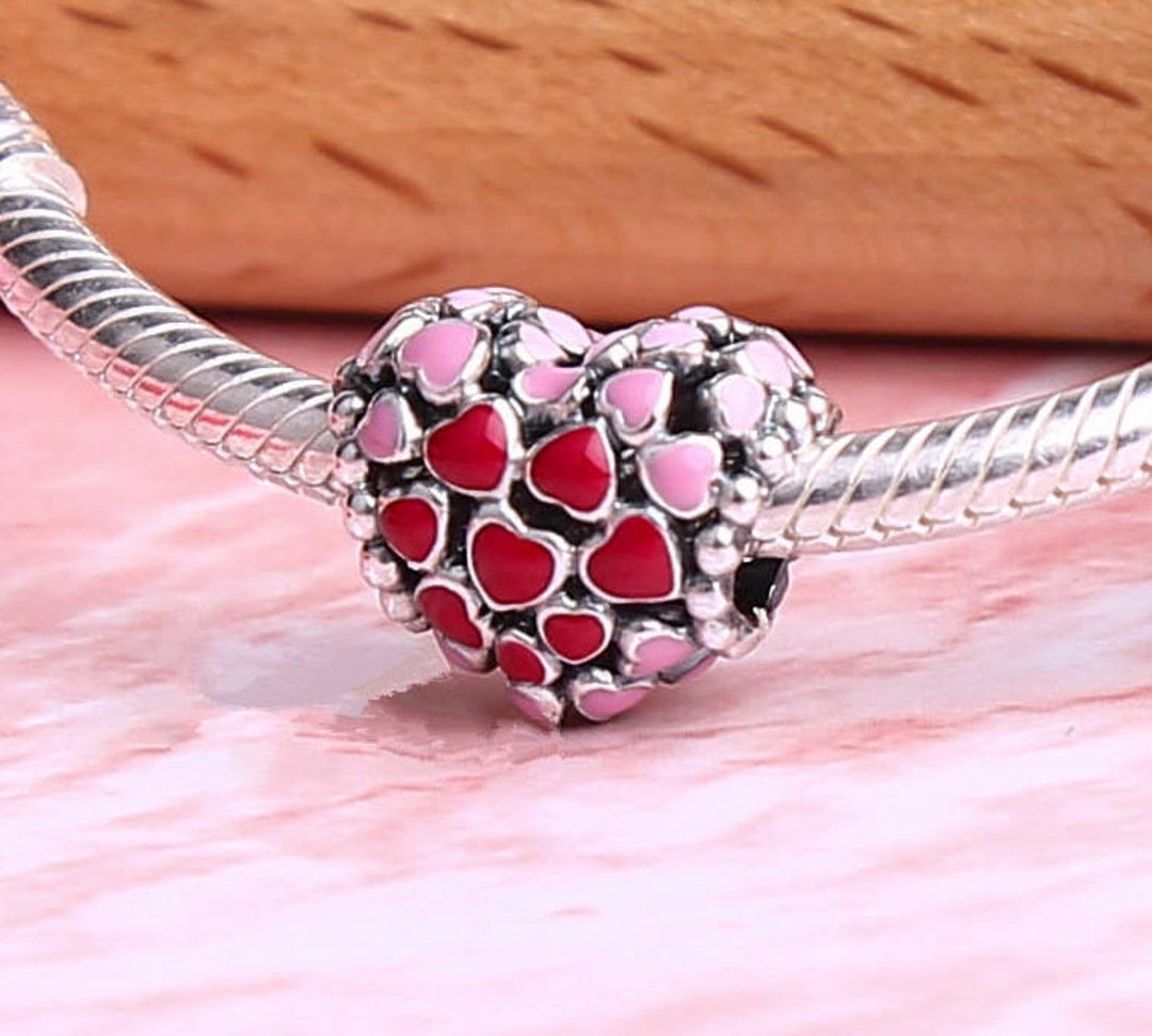 Valentine's Day Burst of Love Charm 100 925 Sterling Etsy