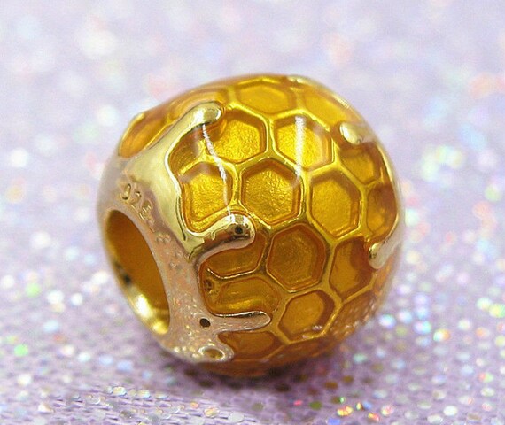 Gift Bag & Pouch New Shine Golden Honey Charm Bead fits European Bracelets Gift Bag & Pouch New Shine Golden Honey Charm Bead fits European Bracelets