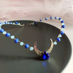 Moon crown Moon tiara Pagan wedding headpiece Elven fairy crown