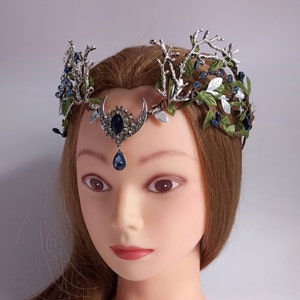 Woodland elf tiara with branches Elven fairy crown Moon tiara Elven circlet Elvish tiara