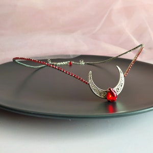 Red Moon Tiara: Elvish Wedding Headpiece