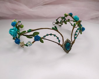 Elven fairy crown Elf tiara Elven wedding headpiece Elvish crown