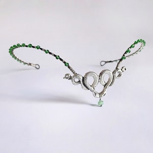 Gothic tiara snake Serpent crown Witch headpiece Dark fairy crown