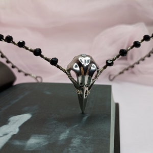 Raven skull crown Gothic circlet Halloween headpiece Witch crown