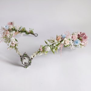 Fairy flower crown Elven crown for women Elvish tiara wedding Elf cosplay accessories