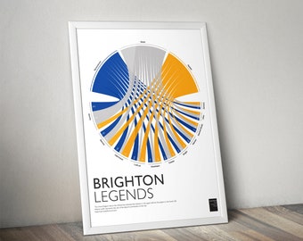 MinimalistSeagulls Brighton /& Hove Albion FC Football Gift Graphic Design Art Print