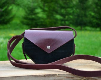 Leather shoulder bag, wooden purse, elegant bag, small leather bag, designer bag, leather crossbody bag, everyday bag for women