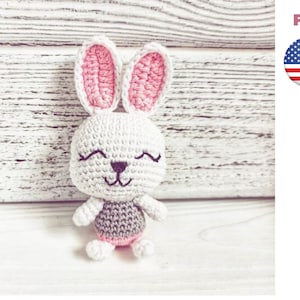 Kleine Häschen Häkelanleitung, kurze und einfache Häkelanleitung amigurumi, Weißes süßes Kaninchen Kuscheltier (PDF-Datei)