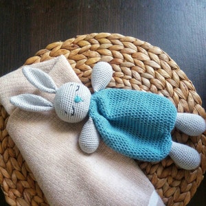 Bunny Lovey Crochet Pattern ES/SPA, Manta Comfort baby, El Crochet de Conejito Lovey Patronas de amigurumi crochê (arquivo PDF do tutorial)