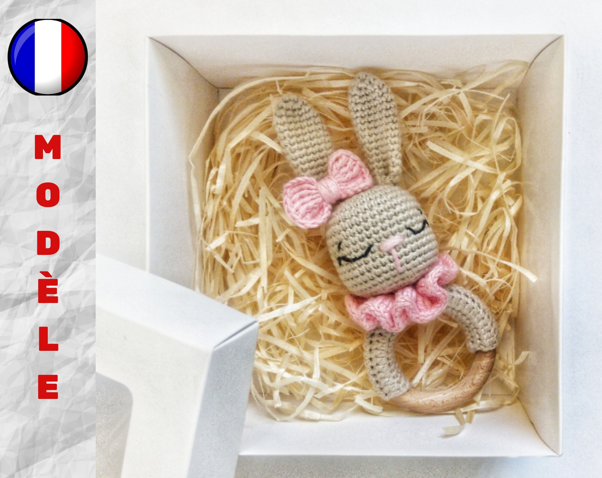 Hochet Lapin Endormi Au Crochet Modeles Amigurumi Au Crochet Etsy