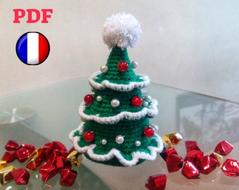 Tuto Crochet Sapin de Noël à Pompons, Modèle de crochet jouets Suspendus Ornamente amigurumi, Dekorationen (de Français PDF Tutorial)