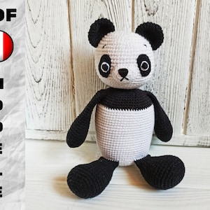 Schattige Panda au Crochet, amigurumi-model van gehaakte crèè door Zcrown (tutorial PDF-bestand)