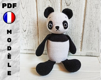 Adorable Panda au Crochet, modèle amigurumi au crochet crèè par Zcrown (tutorial PDF file)