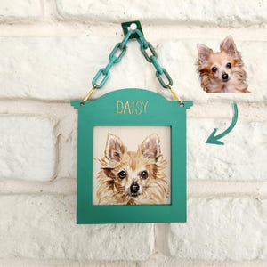 Handgemaltes Haustier Portrait, Miniatur Haustier Portrait, Geschenk für Tierbesitzer