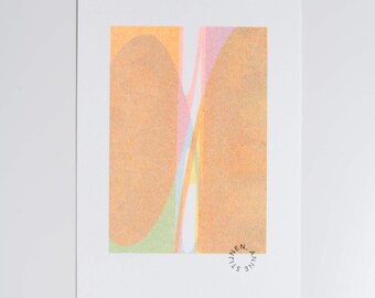 Abstract risograph print 13x18cm