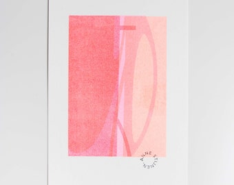 Abstract risograph print 13x18cm