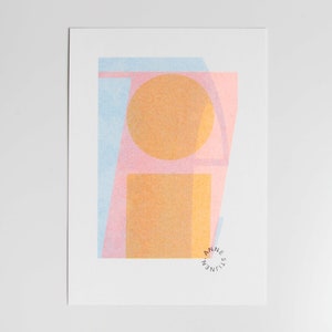 Abstract risograph print 13x18cm