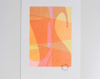 Abstract risograph print 13x18cm